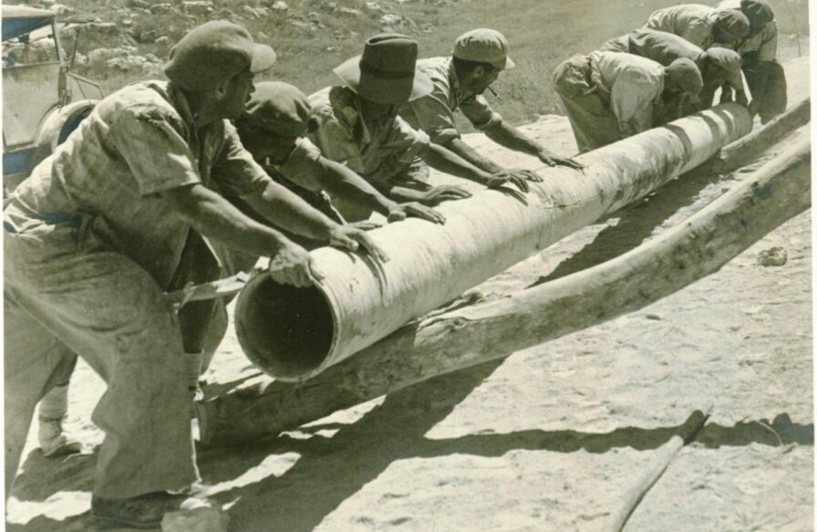 הנחת צינור קוו ראשון לנגב