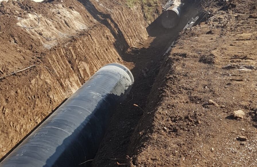 הנחת צינורות מים בפרויקט הובלה צפונה